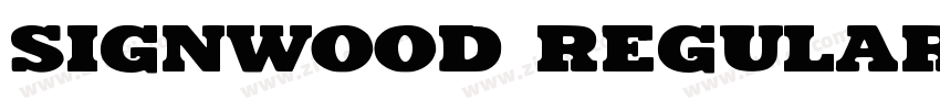 Signwood Regular字体转换